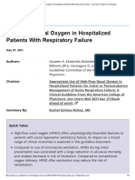 High-Flow Nasal Oxygen in Hospitalized Patients With Respiratory Failure - American College of Cardiology