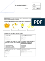 Evaluación Ciencias Sumativa 1