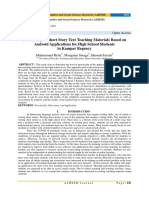 Practicality of Short Story Text Teaching Materials Based On Android Applications For High School Students in Kampar Regency