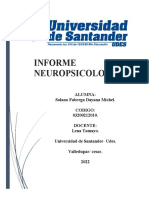 Informe NEUROPSICOLOGICO.....