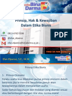 Prinsip, Hak & Kewajiban Dalam Etika Bisnis