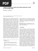 Analysis of Long-Term Seasonal and Annual Temperature Trends in North Bengal, India