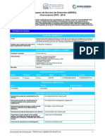 Subproyecto de Servicio de Extensión (SEREX) Convocatoría 2018 - 2019