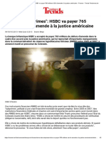 Crise Des - Subprimes - HSBC Va Payer 765 Millions USD D'amende À La Justice Américaine - Finance - Trends-Tendances - Be