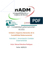 M7 - Contabilidad gubernamental - VCOGU: Postulados básicos de contabilidad gubernamental