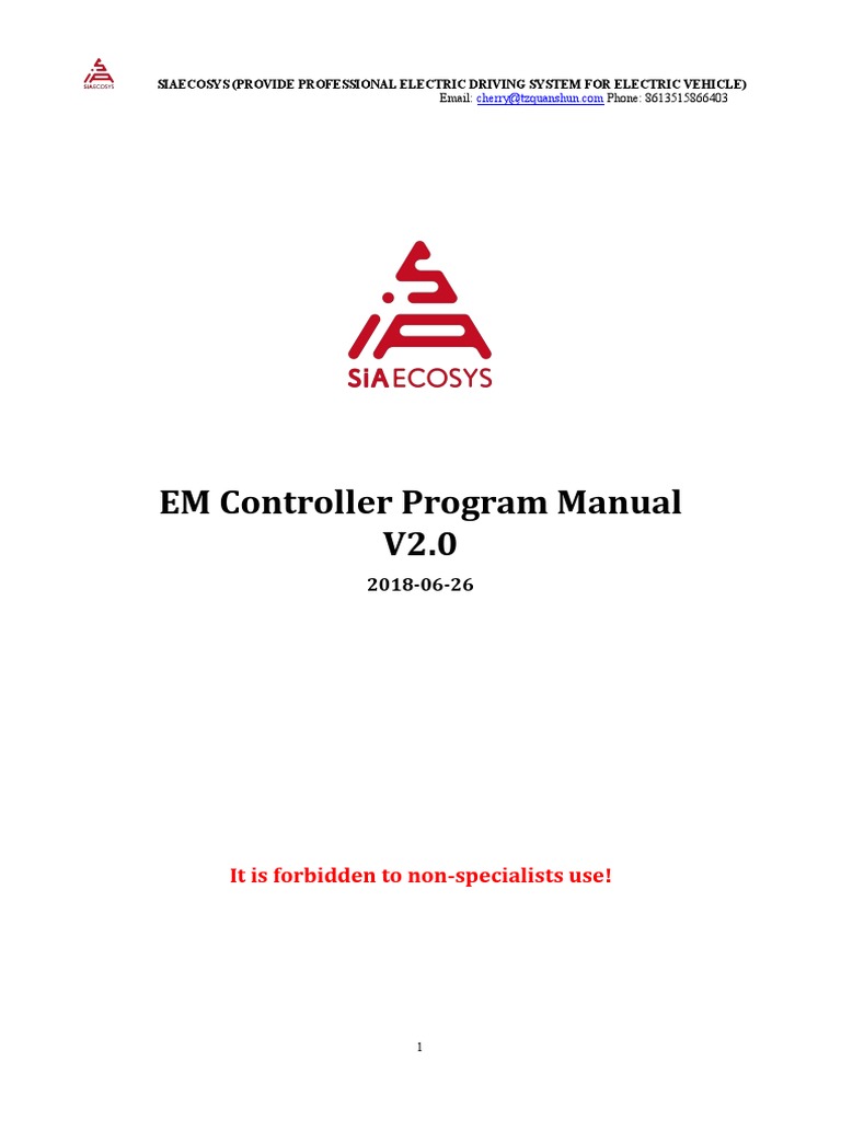 Votol EM Series Controller Manual | PDF | Electric Motor | Switch