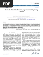 The Role of Machine Learning Algorithms For Diagnosing Diseases