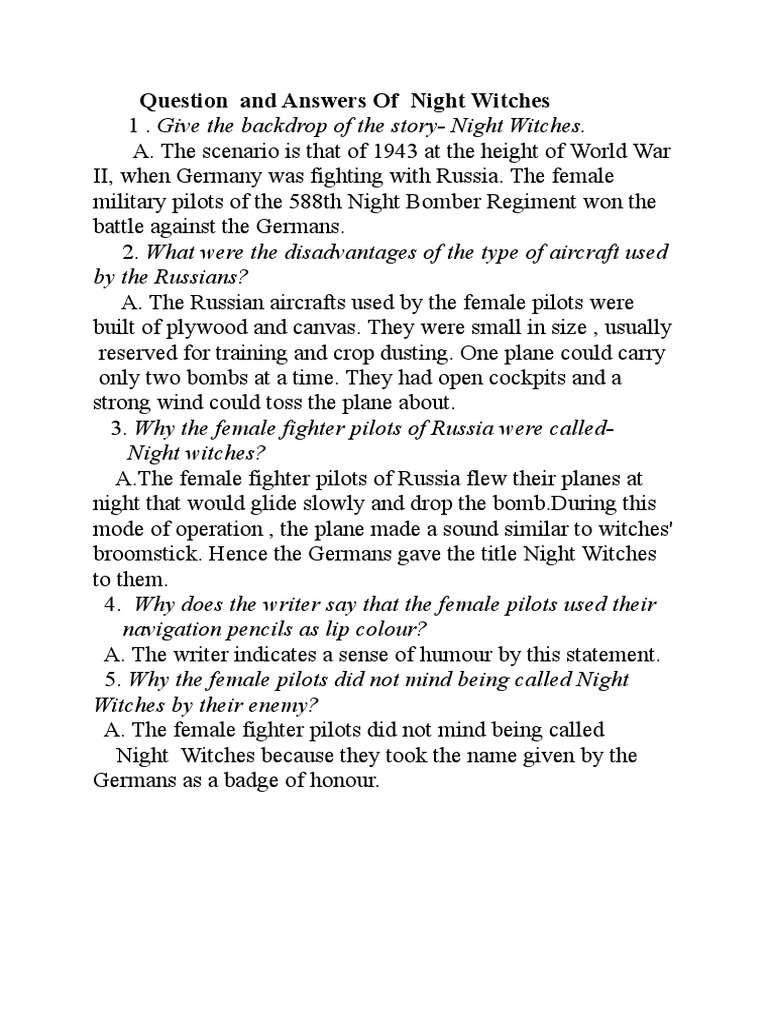 Night Witches Pdf