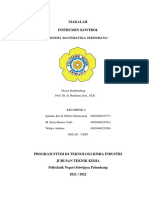 Makalah Instrumen Kontrol (3kid) - Model Matematika Sederhana Dalam Pengendalian Proses (Kel 6) - Dikonversi