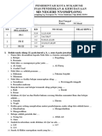 Naskah Soal Kelas 1 PTS II