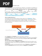 Multiple Inheritance Using Interface in Java