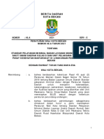 Perwal - 48.A - 2021 TTG Standar Pelayanan Minimal BLUD RSUD Kelas D Dan UPTD PUSKESMAS Kota Bekasi