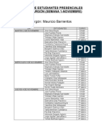 NOMINA DE ESTUDIANTES PRESENCIALES SEGÚN FURGÓN (SEMANA 1) Noviembre