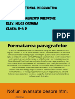 Referat Optional Informatica Profesor: Predescu Gheorghe Elev: Milos Cosmina Clasa: 11-A D