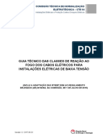 Guia Técnico das Classes Reação ao Fogo dos Cabos Elétricos para IE de BT