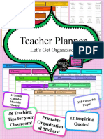 Teacher Planner: Let's Get Organized!