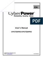 User's Manual: CPS7500PIE/CPS7500PRO