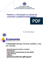 Palestra 2 - Complementar Introducao A Elementos de Economia e Gestao