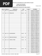 Birla Institute of Technology and Science, Pilani: Instruction Division FIRST SEMESTER 2010-2011