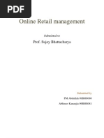 Online Retail Management: Prof. Sujoy Bhattacharya