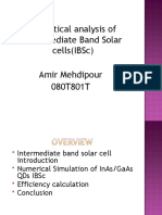 Theoretical Analysis of Intermediate Band Solar Cells (Ibsc) Amir Mehdipour 080T801T