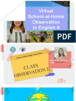 Virtual School-at-Home Observation in English 8