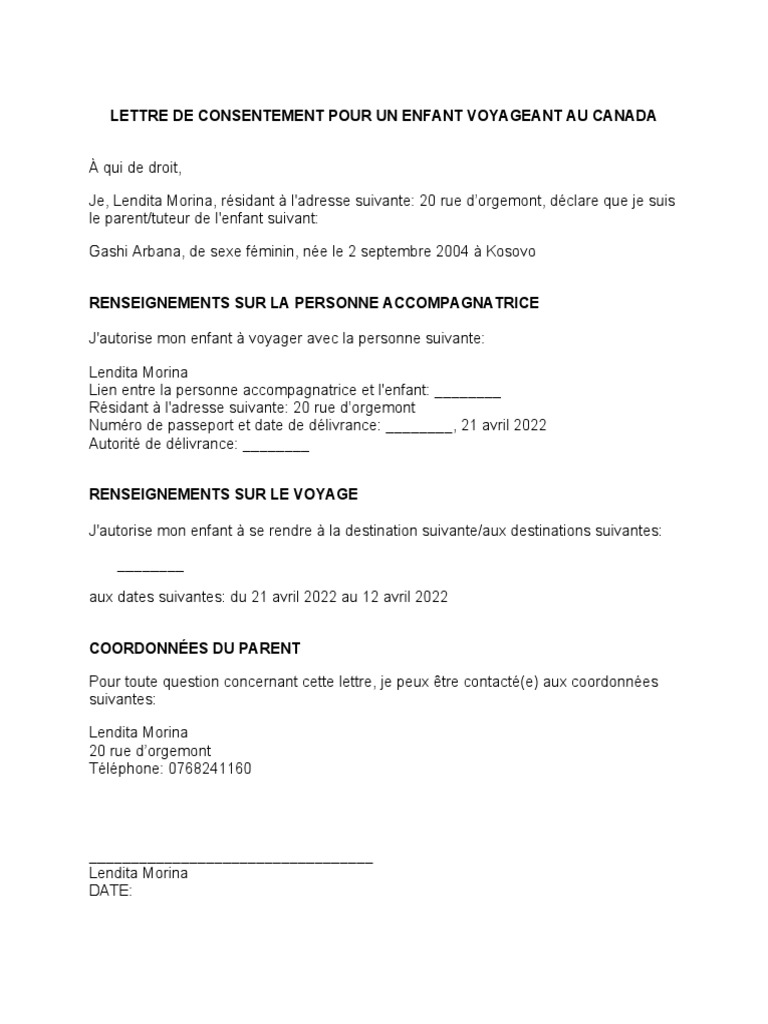 autorisation parentale voyage canada pdf