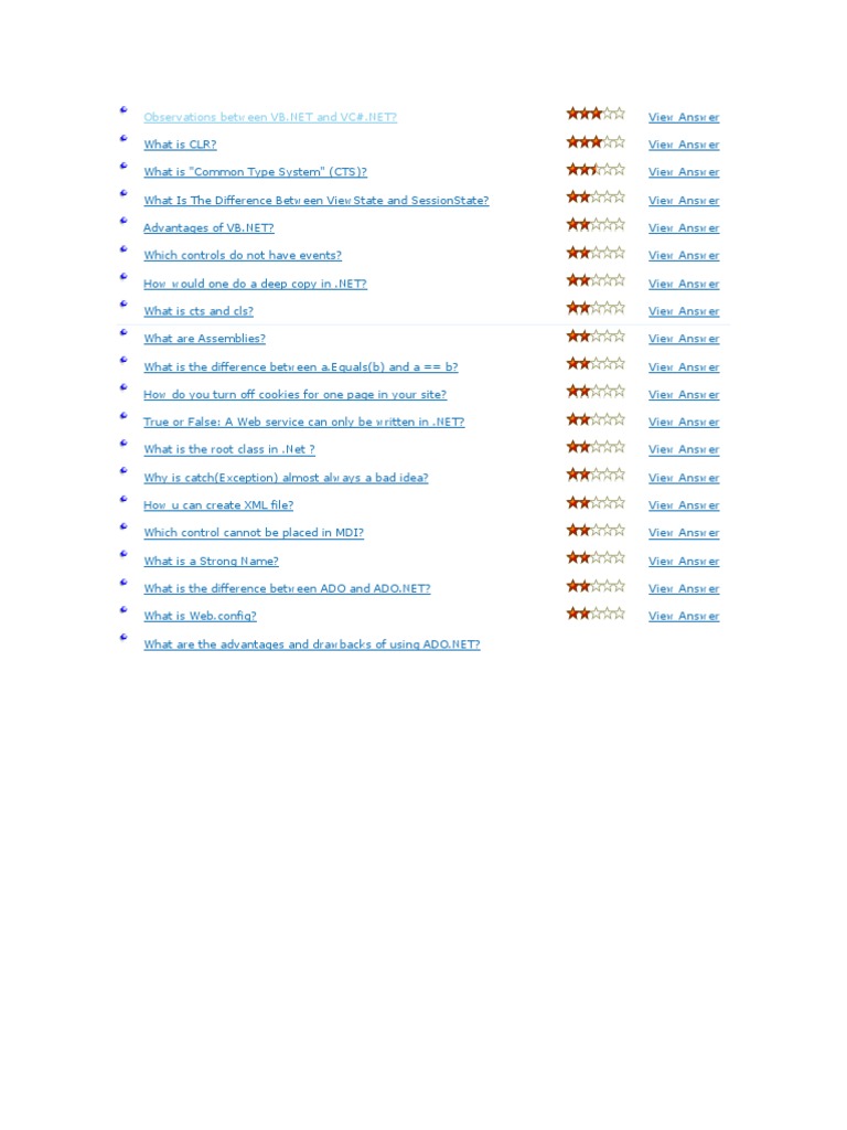 Interview Questions | PDF | C Sharp (Programming Language) | Class