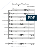 Three Pieces from the Water Music I Allegro Intrada - Partitura completa