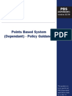 Points Based System (Dependant) - Policy Guidance: Version 12/10