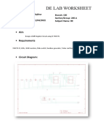 DE Lab Worksheet Shift Register Design