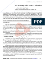 Stabilization of Soil by Using Solid Waste - A Review