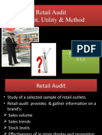 Retail Audit Concept, Utility & Method