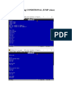 1) Program Using CONDITIONAL JUMP (Class)