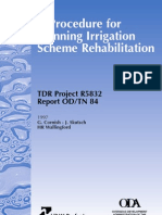 A Procedure For Planning Irrigation Scheme Rehabilitation: TDR Project R5832 Report OD/TN 84