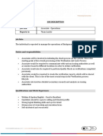 Background Verification Associate Operations Job Description