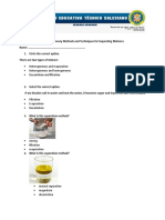 Science Recovery Methods and Techniques for Separating Mixtures