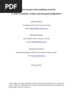 4 (Paper) - Golubov, Petmezas, Travlos - 2013 - Empirical Mergers and Acquisitions Research A Review of Methods, Evidence and Managerial Implication