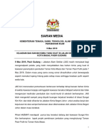 Kenyataan Akhbar Laporan Kualiti Udara Di Pasir Gudang 9 Mac 2019 WP 1