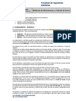 Medir resistencias y calcular errores en mediciones eléctricas