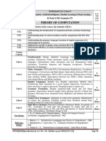 Theory of Computation: Course Outcomes: On Completion of The Course, The Students Will Be