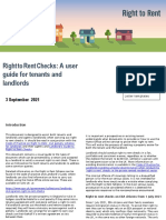Right To Rent Checks: A User Guide For Tenants and Landlords