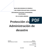 Protección Civil y Administración de Desastre