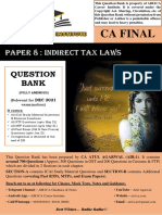 Ca Final: Paper 8: Indirect Tax Laws