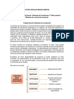 UNIDAD 3 Trabajo Escrito Sistemas de Inventarios Y Taller Práctico Métodos de Control de Inventarios