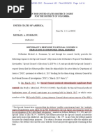 Usa V Sussman - Defendant's Response To Special Counsel's Objections To Proposed Trial Exhibits May 8 2022