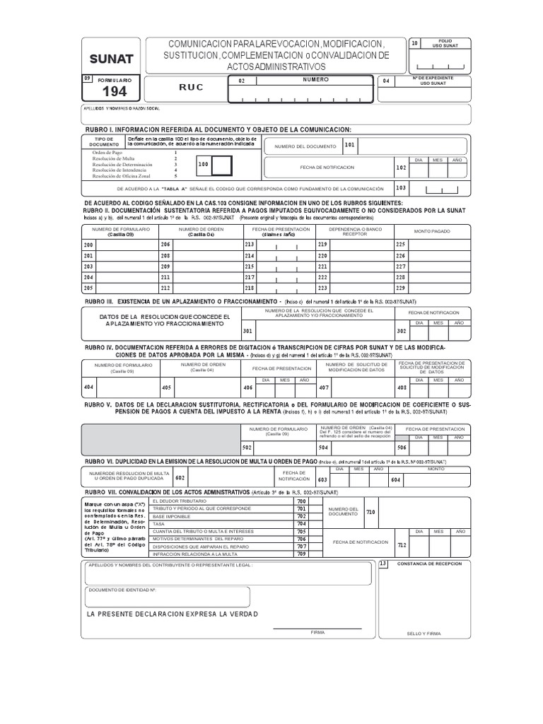 Form 194 - Quiebre de Valores | PDF | Impuestos | Finanzas del gobierno