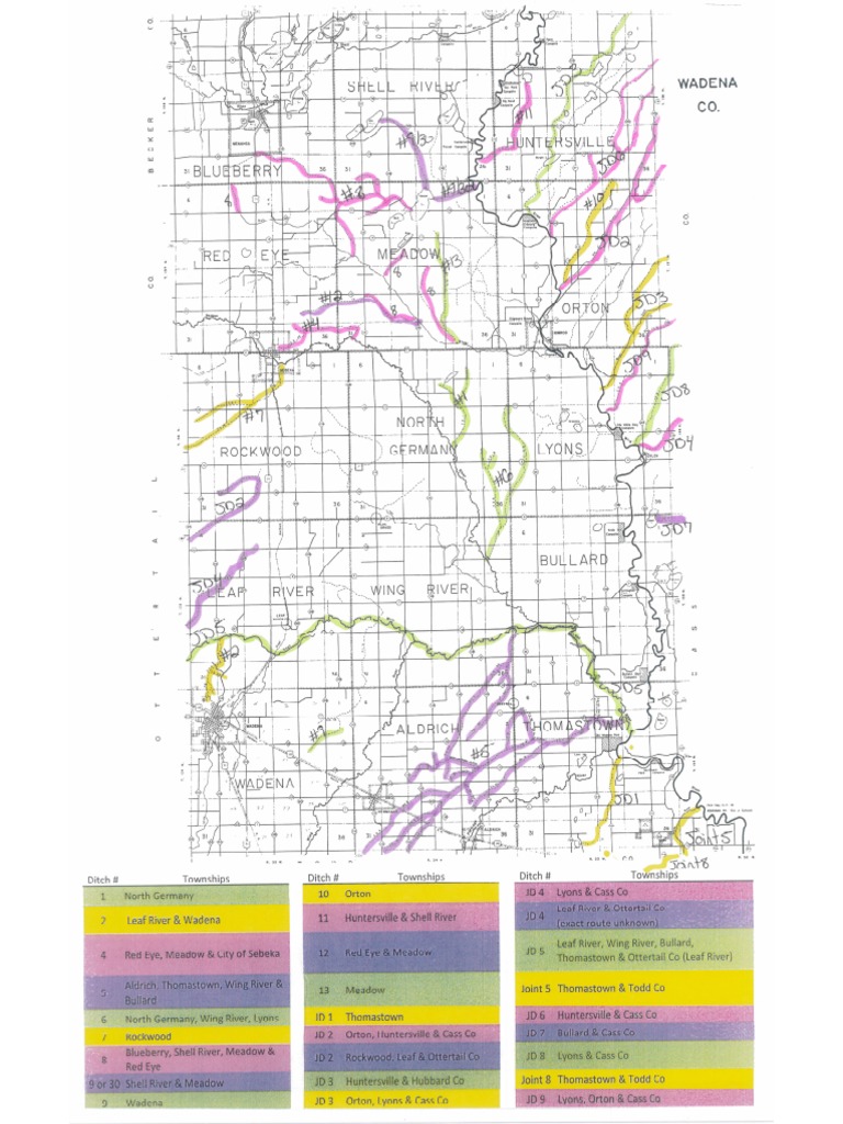 Wadena County Ditch Map Vert PDF