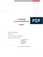 1° Informe - Plan de Marketing - Wom