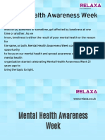 Relaxa - Co.uk Mental Health Awareness Week